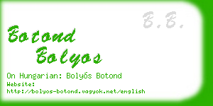 botond bolyos business card